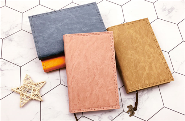 皺紋皮革平裝筆記本 手札 - L55001